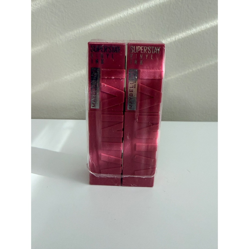 Maybelline SuperStay Vinyl Ink Lipstick Lot of‎ 2 20 Coy Pink High Shine NWT